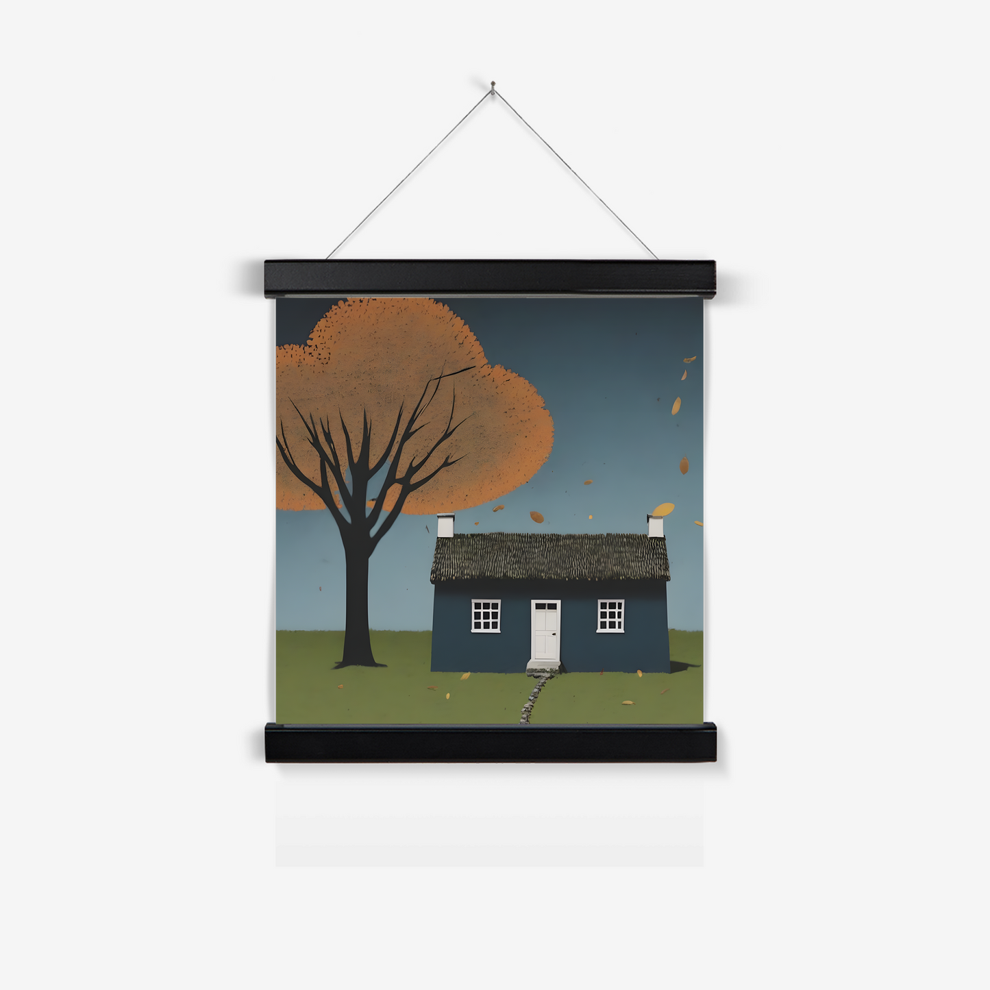 'Autumn' - Contemporary Wall Art Featuring British Cottage Architecture